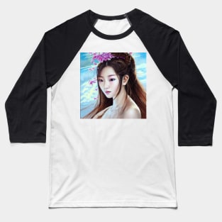 Oriental Goddess Baseball T-Shirt